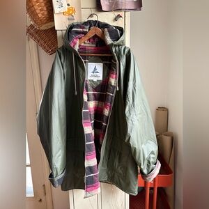 Vintage Misty Harbor Plaid Lined Rain coat